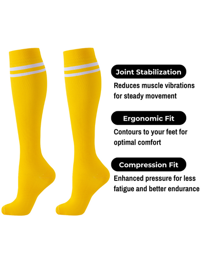 Knee-High Compression Socks - Yellow