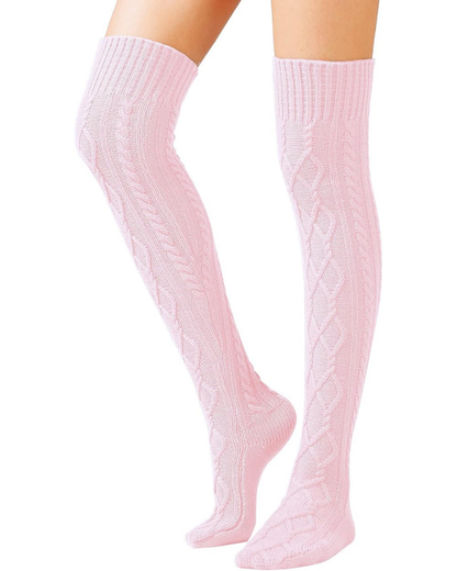 CozyWarm Knit Stockings - Pink