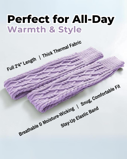 CozyWarm Knit Stockings - Mauve