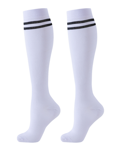 Knee-High Compression Socks - White